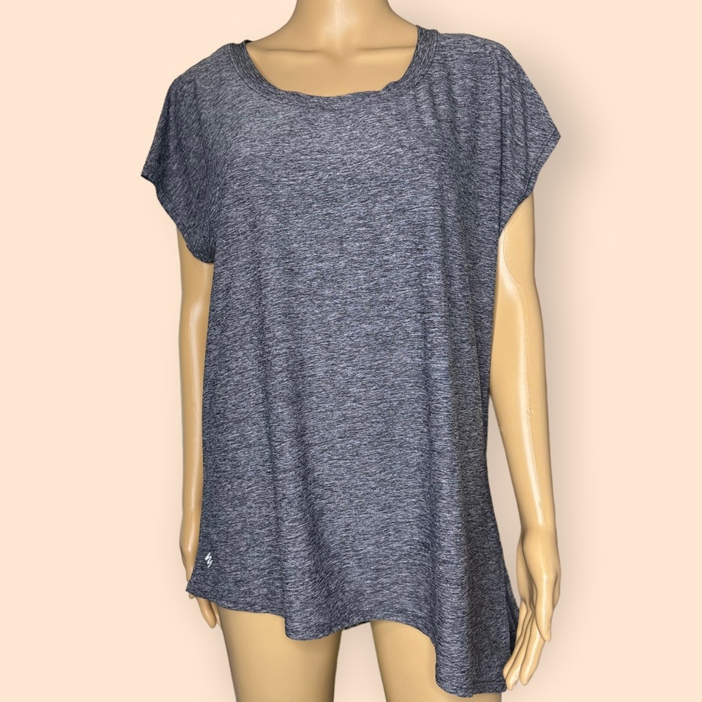 Nicolle Miller Womens T-Shirt Size L / G Gray New York Active